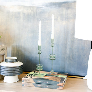 Light Green Colored Candlesticks