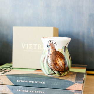 Vietri Wildlife Quail Bud Vase