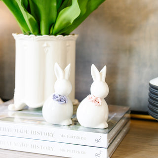 Sitting Bunny W/ Flower