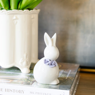 Sitting Bunny W/ Flower