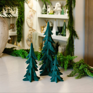 Velvet Christmas Trees - Green