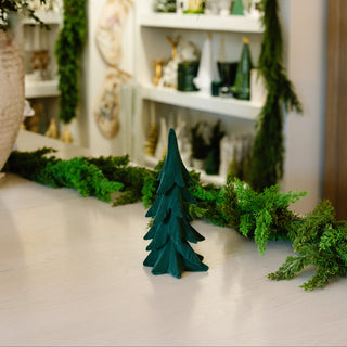 Velvet Christmas Trees - Green