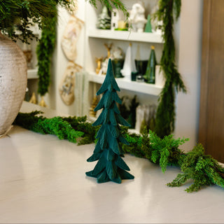 Velvet Christmas Trees - Green