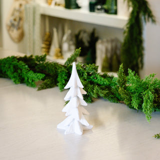 Velvet Christmas Trees - White