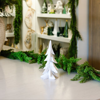 Velvet Christmas Trees - White