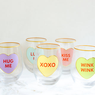 Conversation Hearts Glasses