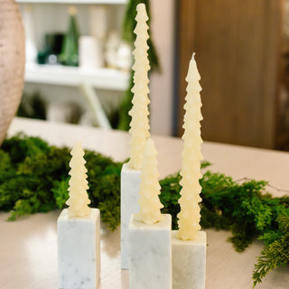 Christmas Tree Candle - Cream