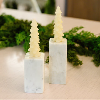 Christmas Tree Candle - Cream