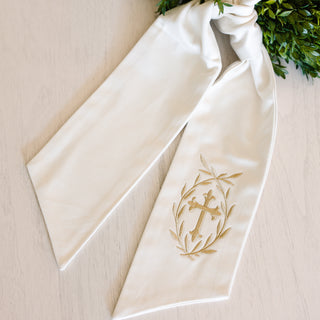Cross Wreath Sash