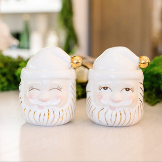 Papa Noel Candy Jar, White
