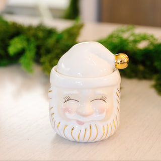 Papa Noel Candy Jar, White