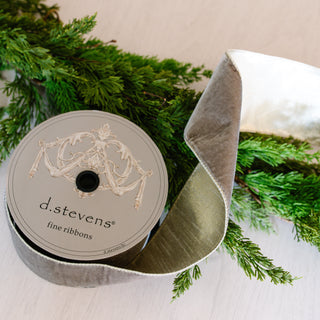 Platinum Velvet Ribbon