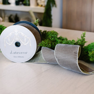 Platinum Velvet Ribbon