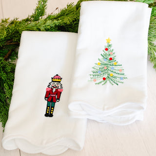 Weezie Holiday Scalloped Powder Bath Towel