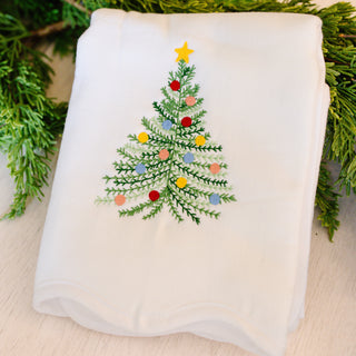 Weezie Holiday Scalloped Powder Bath Towel