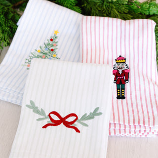 Weezie Holiday Striped Kitchen Towel