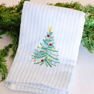 Weezie Holiday Striped Kitchen Towel